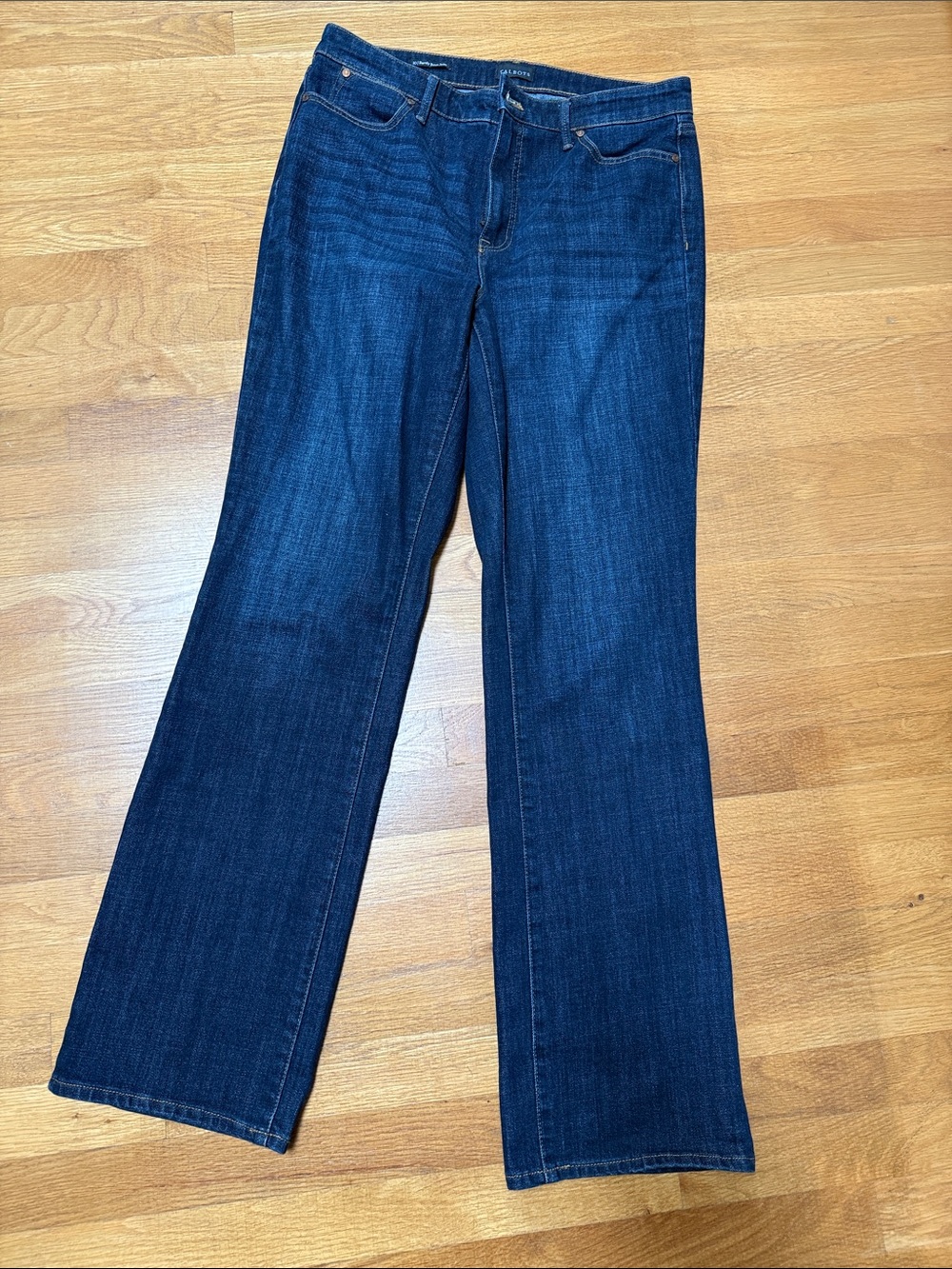 Talbots Dark Blue Barely Boot-Cut Jeans size 10
